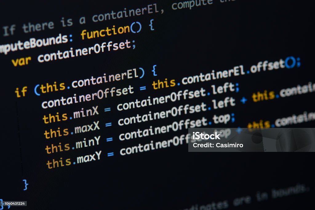 Real Java Script Code Developing Screen Programing Workflow Abstract ...