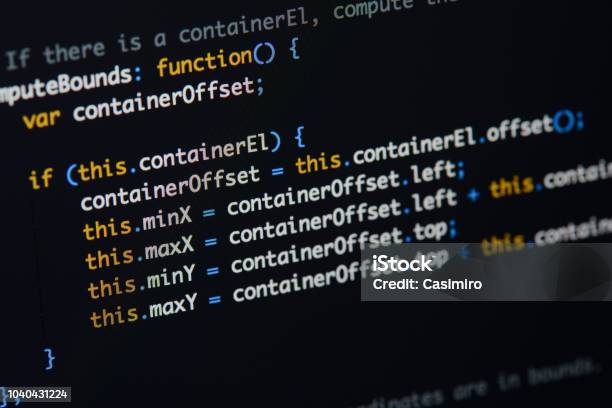 Real Java Script Code Developing Screen Programing Workflow Abstract ...