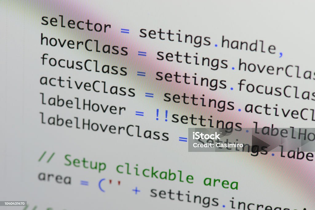 Real Java Script Code Developing Screen Programing Workflow Abstract ...