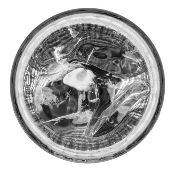 istock top view glass of ice water on white background 1040431790