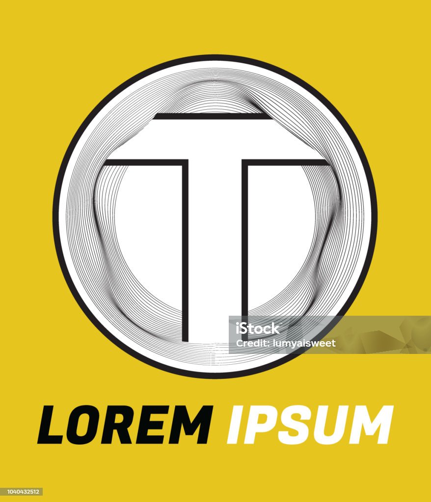 Chữ T Đồ Họa Biểu Tượng Bảng Chữ Cái Phác Thảo Trong Lỗ Lưới Hình ...