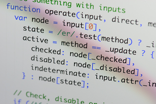 Código Java Script Real Desarrollo De Pantalla Concepto De Algoritmo ...