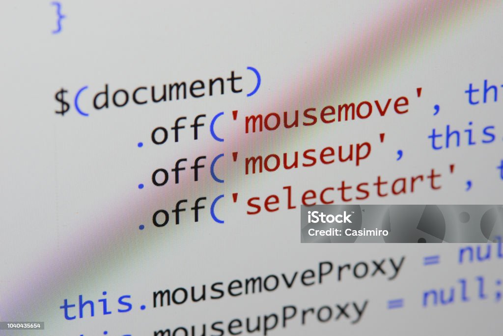 Foto de Código Java Script Real Desenvolvendo Tela Conceito De ...