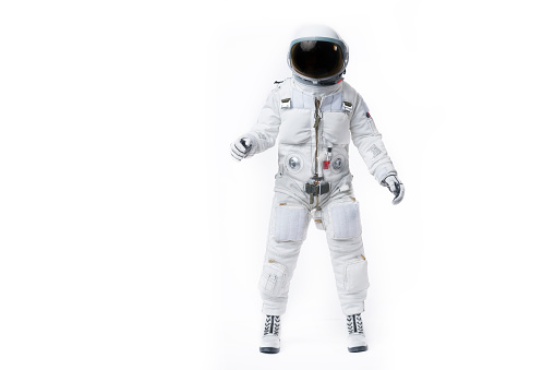 front facing astronaut white background