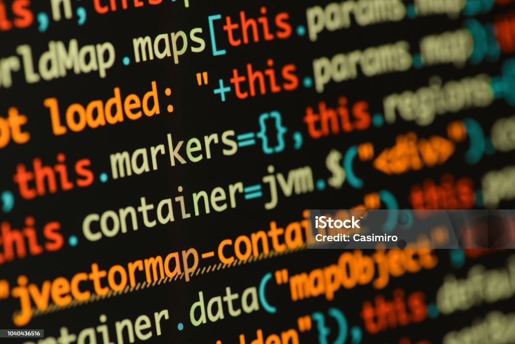 Foto de Código Java Script Real Desenvolvendo Tela Conceito De ...