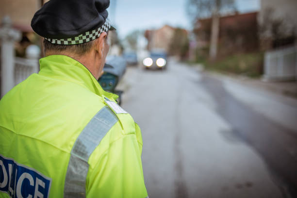istock Busy traffic warden on duty 1040437218