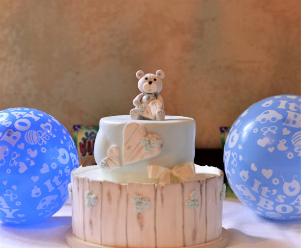 istock baby boy birthday cake , image of a 1040439934