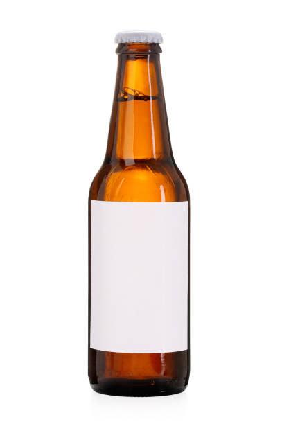 istock Beer bottle with blank label on white, contains clipping path 1040439990