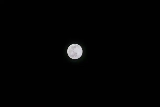 Photo of A moon at day time on clear blue sky