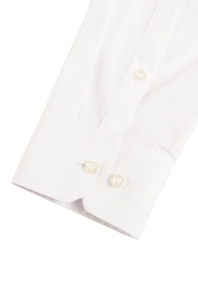 istock Partial close-up of cuffs in white shirt 1040456192