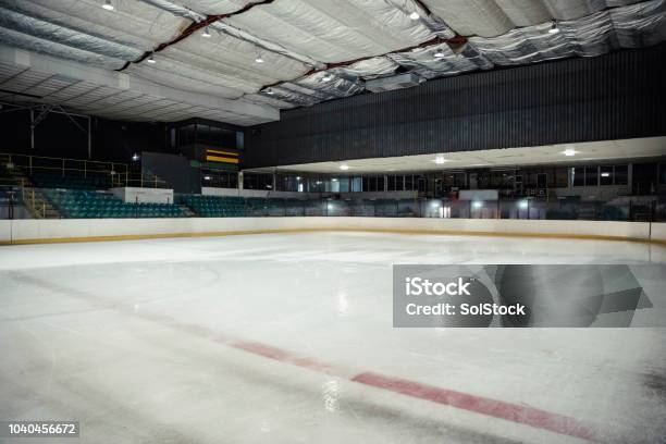 Empty Ice Rink Stock Photo - Download Image Now - Ice Hockey Rink, Ice Rink, Stadium