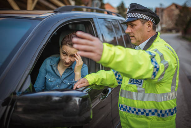 istock Traffic police stopped a lady 1040460180