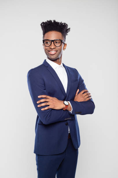 istock Stylish afro american businessman looking away 1040469270