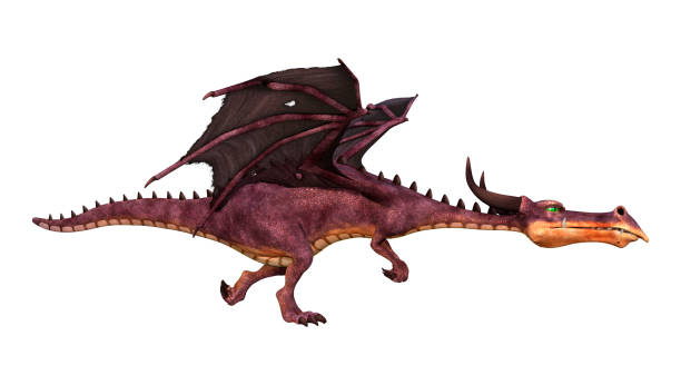 istock 3D illustration fantasy dragon on white 1040485466