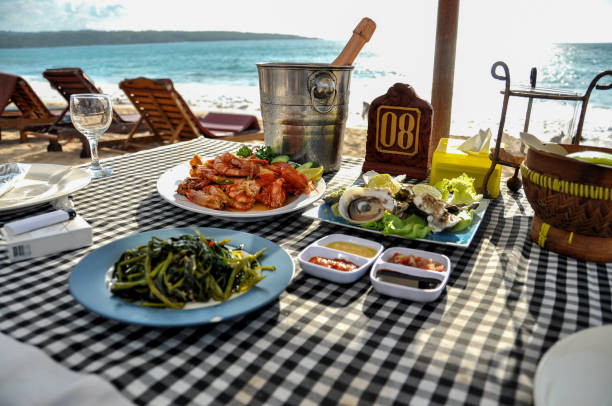 istock Seafood on the beach 1040487060