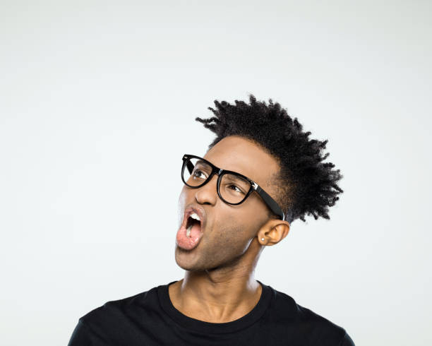 istock Annoyed afro american man looking away and shouting 1040494292