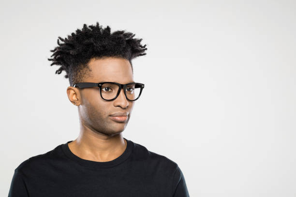 istock Serious afro american man looking at copy space 1040494660