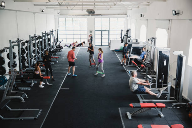 un día en el gimnasio - the bigger picture refrán en inglés fotografías e imágenes de stock