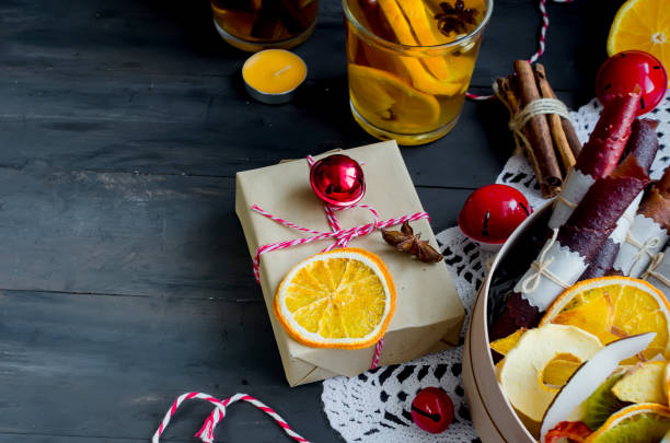 istock warming winter tea, dry fruits on xmas day 1040520258