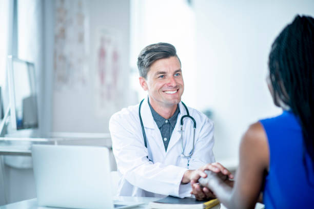 istock Shaking hands at a medical consultation 1040524110
