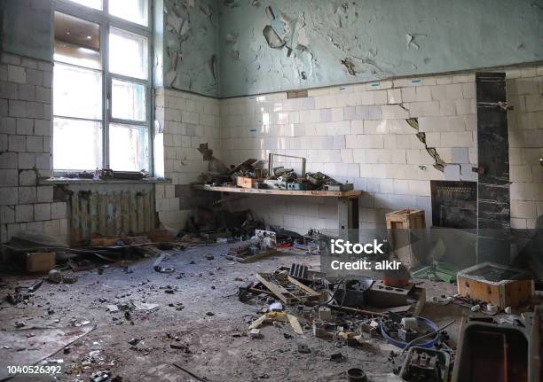 Ruins Of Industrial Enterprise Stock Photo - Download Image Now - Abandoned, Accidents and Disasters, Architecture