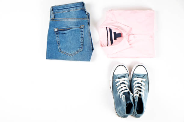 istock Women's clothing set variations for fall season with warm garment items. 1040535988
