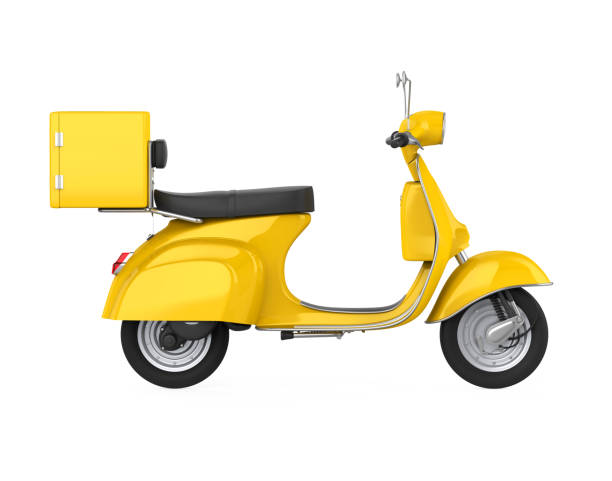 istock Yellow Motorcycle Delivery Box Isolated 1040539776