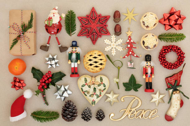 istock Christmas Decorations and Peace Sign 1040547944