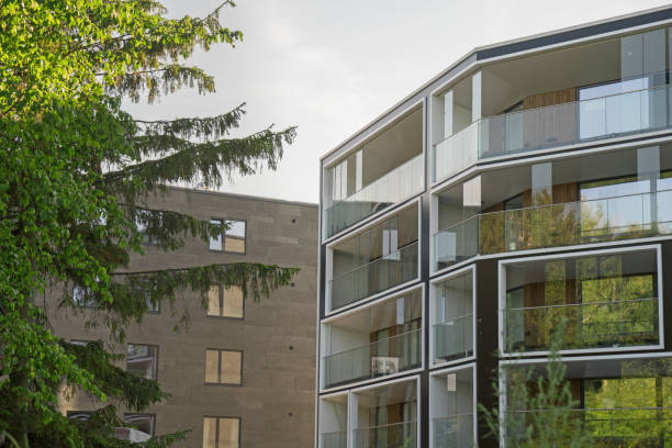 istock Facade of new modern apartment building. 1040557086