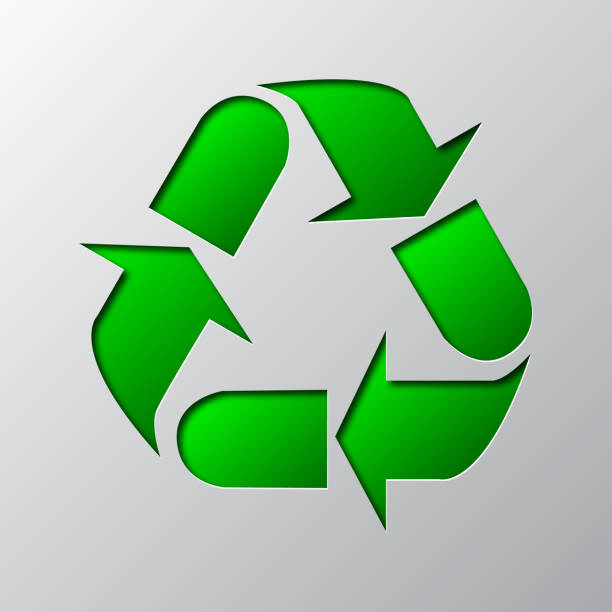 istock Paper art of the green recycle eco symbol. Vector illustration. 1040586476