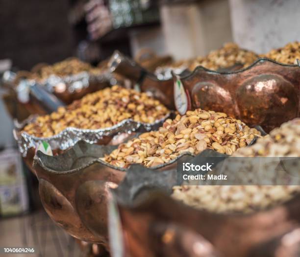 Pistachios Stock Photo - Download Image Now - Bazaar Market, Cultures, Dry