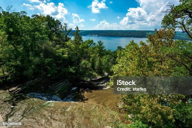 Hector Falls On Seneca Lake Stock Photo - Download Image Now - Watkins Glen, State Park, Finger Lakes