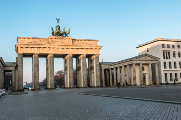 istock The Brandenburg Gate in Berlin at sunrise, Germany 1040608958