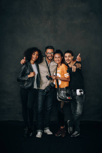 istock Photography team during a photo shoot in a studio 1040613416