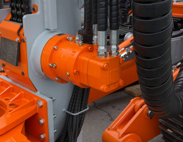 istock tubes, fittings and levers on control panel of lifting mechanism 1040614810