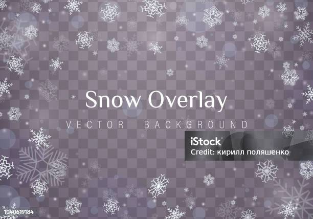 Weihnachten Schneeflocken Stock Vektor Art und mehr Bilder von Schneeflocke - Schneekristall - Schneeflocke - Schneekristall, Schnee, Fallen