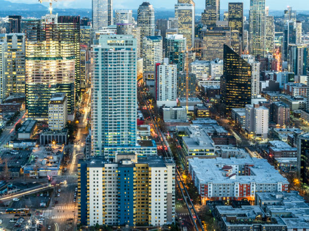 istock elevated view of seattle downtown district 1040637542