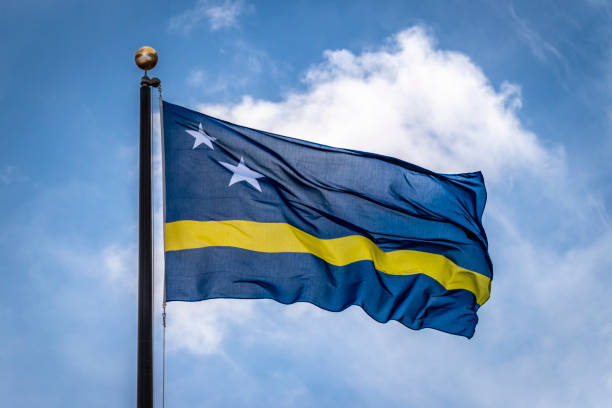 Flag of Curacao stock photo