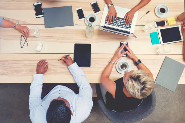istock Business meeting shot from above. 1040665056