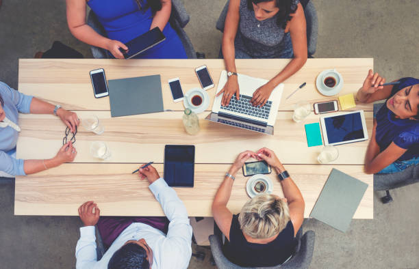 istock Business meeting shot from above. 1040665228