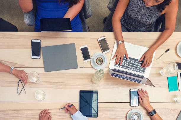 istock Business meeting shot from above. 1040665522