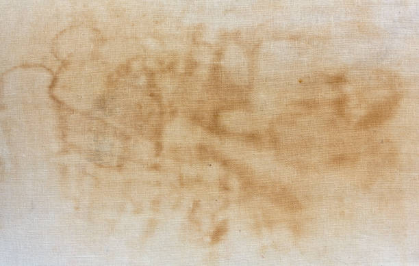 texture vecchio tessuto di cotone bruciato come sfondo - burlap textile patch canvas foto e immagini stock