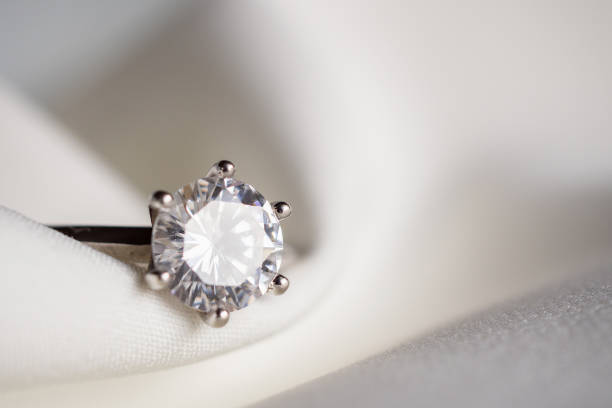 istock Jewelry wedding diamond ring close up 1040705638