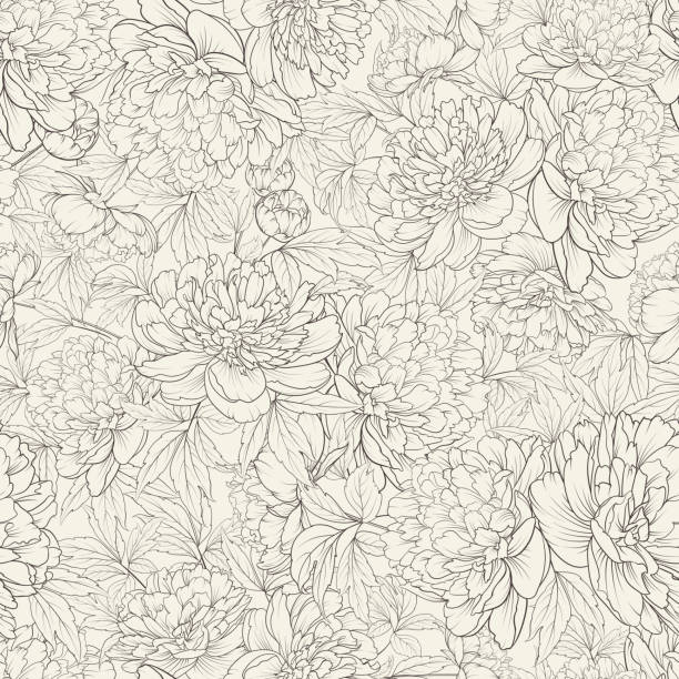 ilustrações de stock, clip art, desenhos animados e ícones de seamless floral pattern. - invitation love shape botany