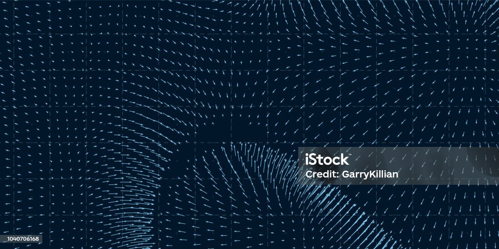 Force Field Pattern Vector Vector Field Visualization Of Forces Magnetic Or Gravitational ...