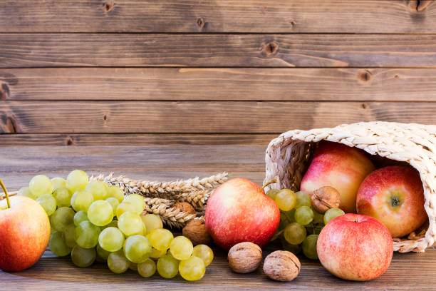 istock Fall harvest close up colorful frame or banner 1040725678