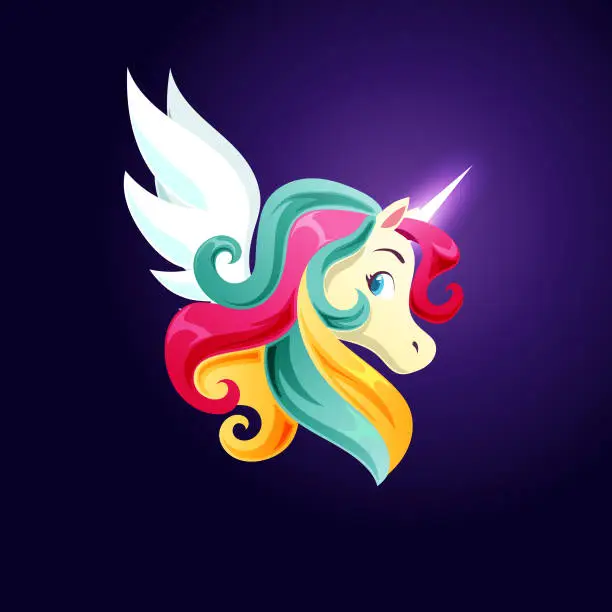 Vector illustration of Magic Unicorn