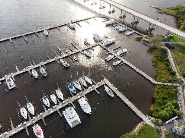 istock Marina and Bridge in Oriental, NC 1040770432