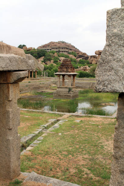 istock Khrisna Bazaar, pillars, and a pond in Hampi 1040774088