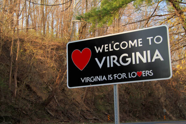 佛吉尼亞歡迎標誌 - 維珍尼亞州 個照片及圖片檔